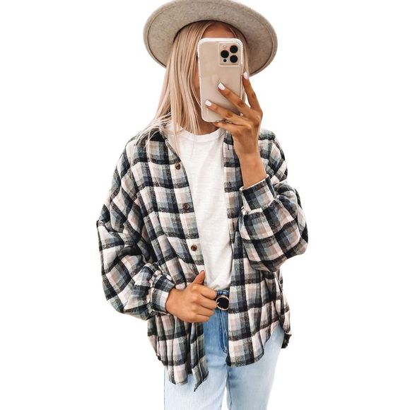 Azura Exchange  Black Plaid Color Palette Jackets - Picture 5 of 5